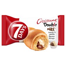 7 Days Double Max Croissant Cocoa & Vanilla Flavour Fillings 80g