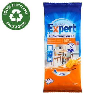 Go For Expert Spicy Honey vlhčené pečující ubrousky na nábytek 80 ks