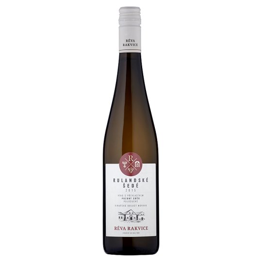 Réva Rakvice Rulandské šedé víno s přívlastkem pozdní sběr polosuché 750ml