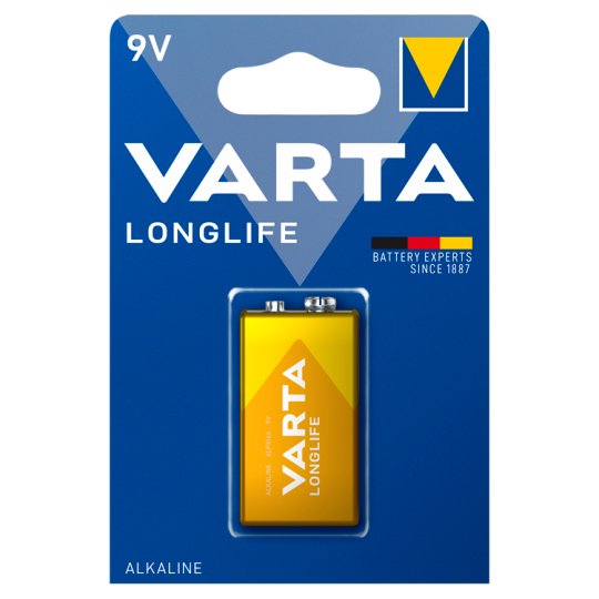 VARTA Longlife 9V Alkaline Battery 1 pc