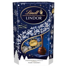 Lindt Lindor Směs bonbónů z hořké čokolády s jemnou náplní 337g