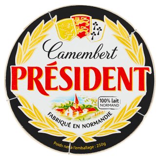 Président Camembert sýr s bílou plísní na povrchu 250g