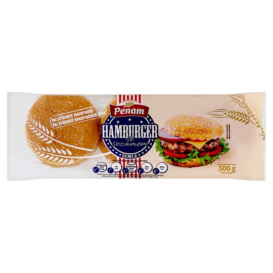 Penam Hamburger žemle se sezamem 6 ks 300g
