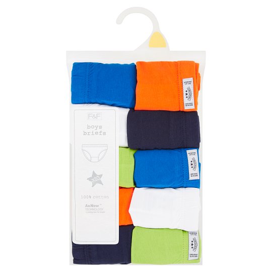 F&F Kids Chlapecké slipy 10 kusů v balení, 9-10 let, Vícebarevná