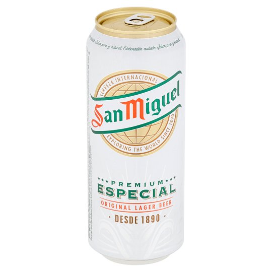 San Miguel Premium Especial Original Lager Beer 50cl - Tesco Groceries