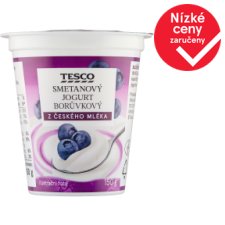 Tesco Smetanový jogurt borůvkový 150g