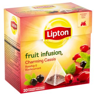 Lipton Charming Cassis Šípek&Černý rybíz bylinný aromatizovaný čaj 20 sáčků 40g