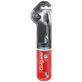 Colgate Slim Soft Charcoal měkký zubní kartáček