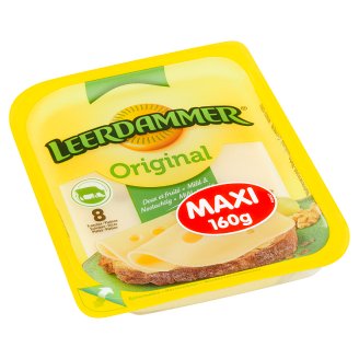 Leerdammer Original maxi plnotučný sýr 8 plátků 160g