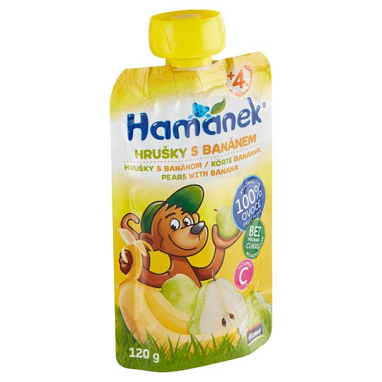 Hamánek Svačinka s hruškami a banány 120g