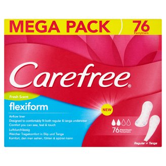 Carefree Flexiform slipové vložky se svěží vůní 76 ks