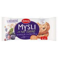 Emco Mysli na Zdraví Oatmeal Biscuits Blueberries 6 pcs 60g