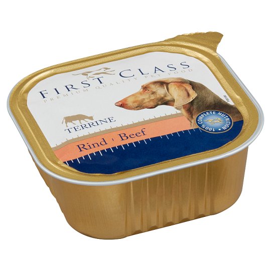 First Class Pate for Dogs with Beef 300g Tesco Groceries