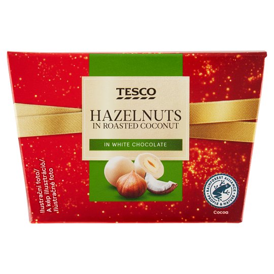 Tesco Hazelnuts in Roasted Coconut in White Chocolate 200g Tesco