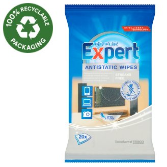 Go For Expert antistatické vlhčené čisticí ubrousky 20 ks