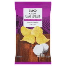Tesco Chips Goat Cheese with Black Pepper 150g