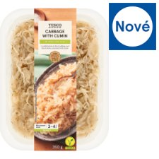 Tesco Vařené bílé zelí s kmínem 350g