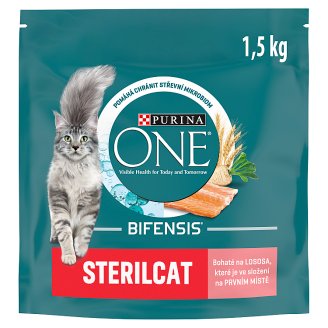 Purina ONE Sterilcat bohaté na lososa a pšenici 1,5kg