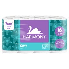 Harmony Soft White Toilet Paper 3 Ply 16 pcs