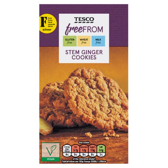 Tesco Free From Stem Ginger Cookies 150g Tesco Groceries