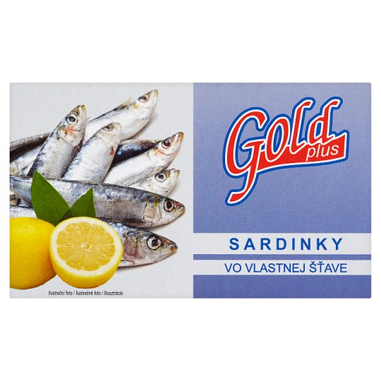 Gold Plus Sardinky ve vlastní šťávě 125g