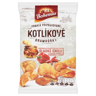 Bohemia Kotlíkové brambůrky sladké chilli a červená paprika 50g
