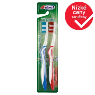 4Dent Zubní kartáček medium 2 ks