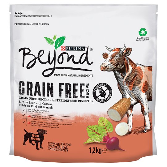 BEYOND Grain Free s hovězím a maniokem 1,2kg
