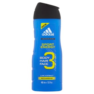 Adidas Sport Energy sprchový gel na tělo, tvář & vlasy 400ml