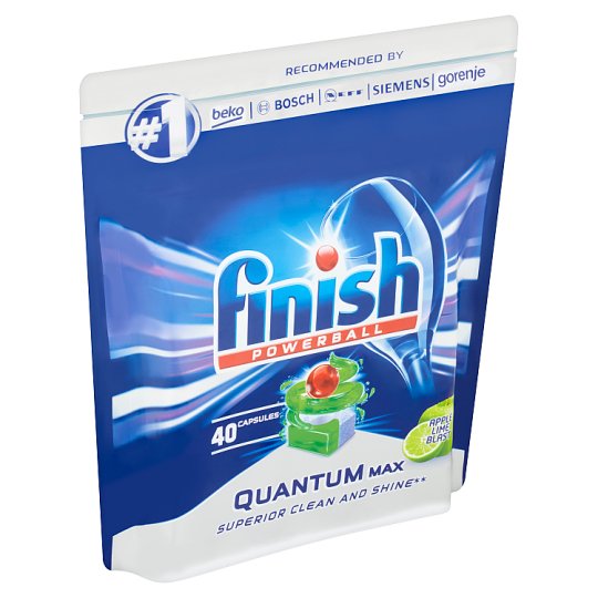 Finish Powerball Quantum Max Apple Lime Blast tablety do myčky nádobí 40 ks 620g