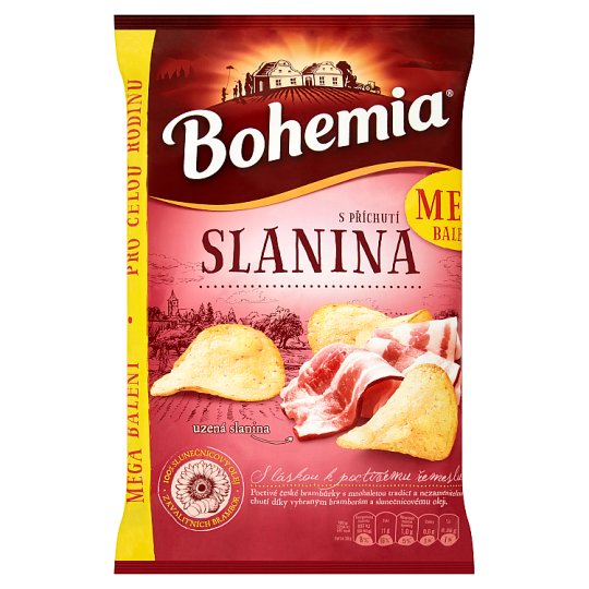 Bohemia Chips s příchutí slanina 230g
