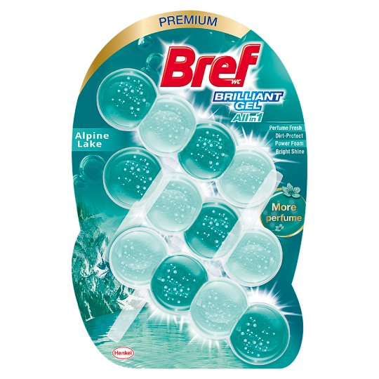 Bref Brilliant Gel All in 1 Alpine Lake Toilet Rim Block 3 x 42g ...
