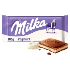 Milka Mléčná čokoláda z alpského mléka s jogurtovou náplní 100g