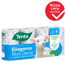 Tento Ellegance Blue Decor Toilet Paper 8 Rolls