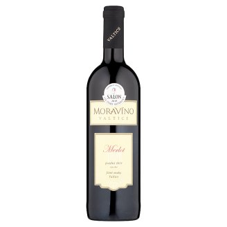 Moravíno Valtice Merlot jakostní víno s přívlastkem výběr z hroznů červené suché 0,75l
