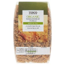 Tesco Organic Wholewheat Fusilli 500g