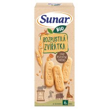 Sunar BIO sušenky Rozpustilá zvířátka 4 x 40g