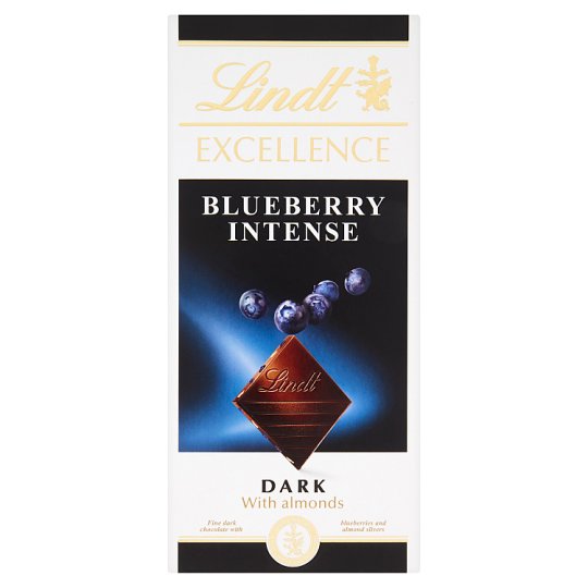 Lindt Excellence Hořká čokoláda s kousky mandlí a borůvek 100g