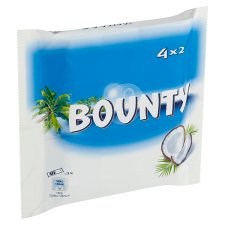 Bounty Milk Chocolate Filled with Coconut 4 x 2 x 28.5g (228g)