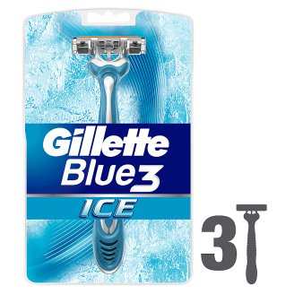 Gillette Blue3 Ice Pánský Jednorázový Holicí Strojek – 3 ks