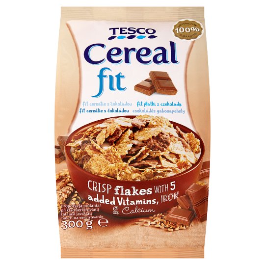 Tesco Cereal fit cereálie s čokoládou 300g Tesco Potraviny