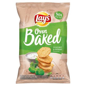 Lay's Pečené bramborové lupínky s příchutí jogurtu a bylinek 65g