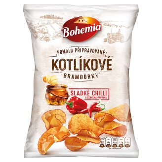 Bohemia Kotlíkové brambůrky sladké chilli a červená paprika 120g
