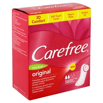 Carefree Original slipové vložky se svěží vůní 58 ks