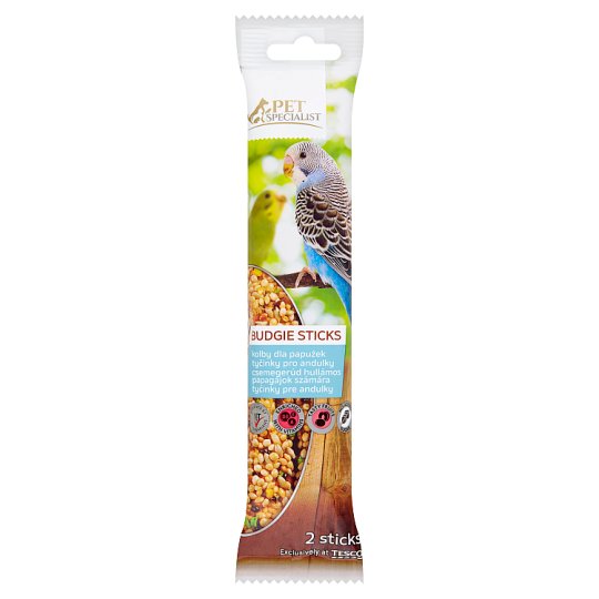 Tesco Pet Specialist Tyčinky pro andulky 2 ks 60g