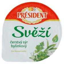 Président Svěží Čerstvý sýr bylinkový 125g