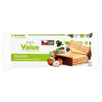 Tesco Value Oplatka s lískooříškovou náplní 36g