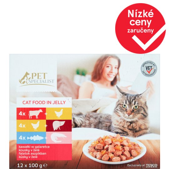 Tesco Pet Specialist Kousky v želé 12 x 100g