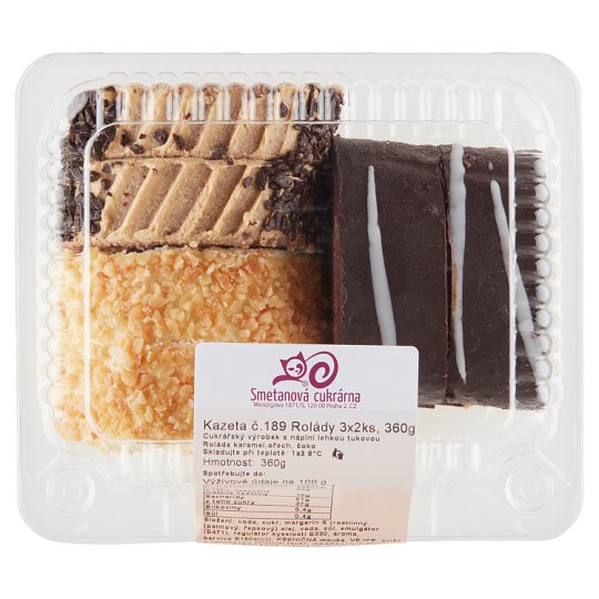 Smetanová Cukrárna Kazeta č. 189 rolády 3 x 2 ks 360g