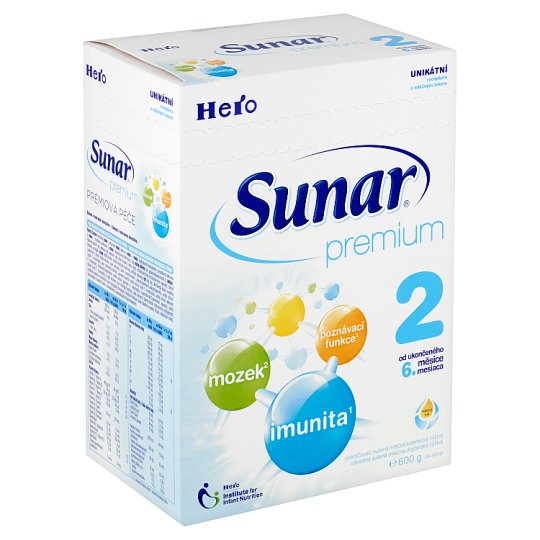 Sunar Premium 2 pokračovací sušená mléčná kojenecká výživa 2 x 300g